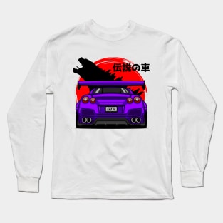 Purple GTR R35 Rear Long Sleeve T-Shirt